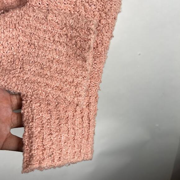 Free People Finders Keepers V Neck Sweater S Peach Long Sleeve Pullover Grunge - Picture 7 of 10